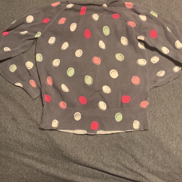 Cherokee Girls Cardigan Sweater Polka dot Gray Size 3T - Picture 3 of 6